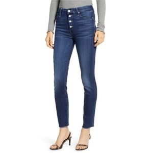 Mother Denim The Pixie Fray Ankle Skinny Jeans In City Sidewalks Size 26 Baddie